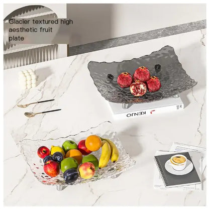 Fruit plate with fruits on a marble surface