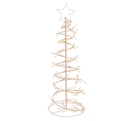 Decorative Christmas tree with star topper on a white background